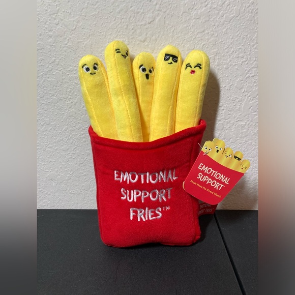 What Do You Meme EMOTIONAL SUPPORT French Fries Squishy Mini Plushies 12" - Picture 1 of 5